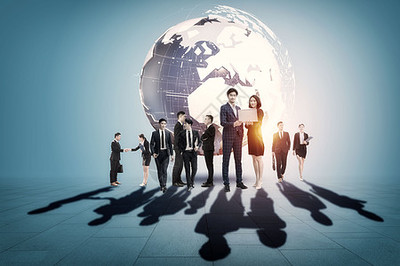 地球剪影圖片 為商務服務注入全球化視野